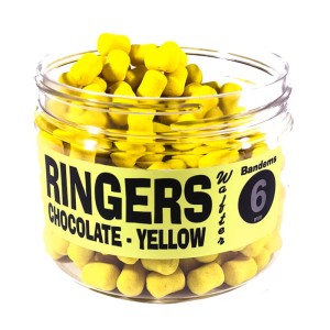 Dumbells Chocolate Yellow Wafters 6mm RINGERS
