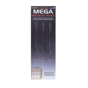 Przypony z włosem roz.6 / 10cm Mega Method Rigs Bezzadzioru ESP