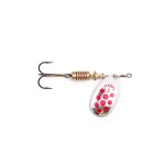 Błystka obrotowa - Aglia Decorees srebrna / czerwone kropki 3/6.5g MEPPS