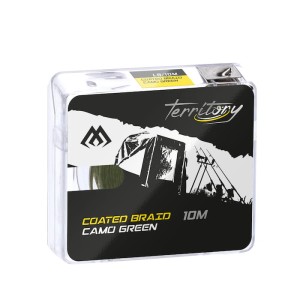 Plecionka przyponowa w otulinie COATED zielona 35lbs / 10m MIKADO