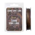 Plecionka przyponowa ESP Camo Sink Link 10m - Brown 25lb / 11,4 kg