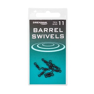 Krętliki Barrel Swivels Black roz.11 DRENNAN
