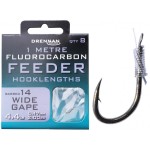 Przypony Fluorocarbon Wide Gape - roz.14 / 100cm DRENNAN
