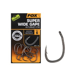 Haczyki Super Wide Gape Inturned Eye r. 6 - zadzior FOX