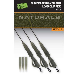 Zestaw Naturals power grip lead clip 40lb FOX