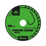 Przypon Feeder Bomb z igłą - hak bez zadziora roz.12 / 0.18mm / 38cm MIKADO