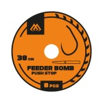 Przypon Feeder Bomb z push stopem - hak bez zadziora roz.8 / 0.23mm / 38cm MIKADO