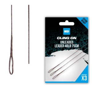 Zestaw Cling-On Unleaded Leader 40lb / 75cm NASH