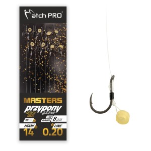 Przypony METHOD FEEDER MASTERS RUBBER M16 r. 10 / 10 cm Barbed 8szt MatchPro