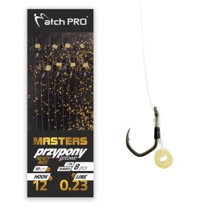 Przypony METHOD FEEDER MASTERS RUBBER M19 Barbed r. 14 / 10 cm 8szt MatchPro