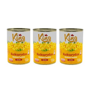 Kukurydza Konserwowa słodka 400G x 40 puszek KING